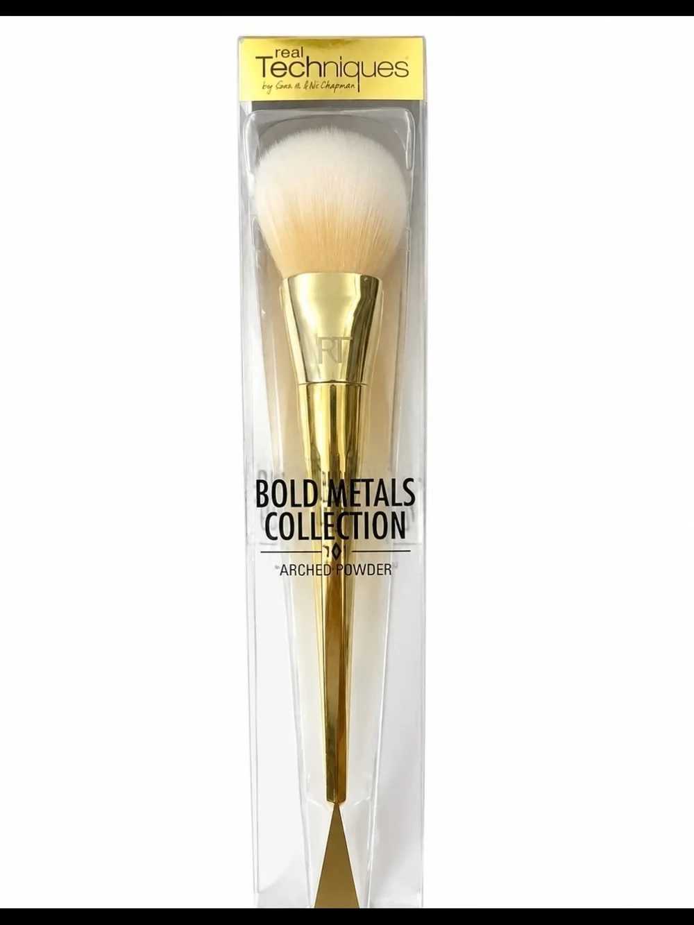 NEW Real Techniques Bold Metals Collection Angled Powder Makeup Brush